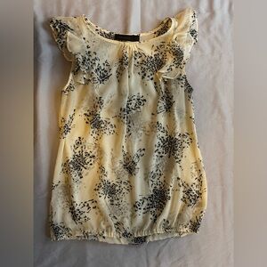 The Limited Ruffle Sleeve Butterfly Print Blouse | Size Small